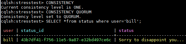 обработка данных, NoSQL, SQL, Кассандра, установка уровня согласованности