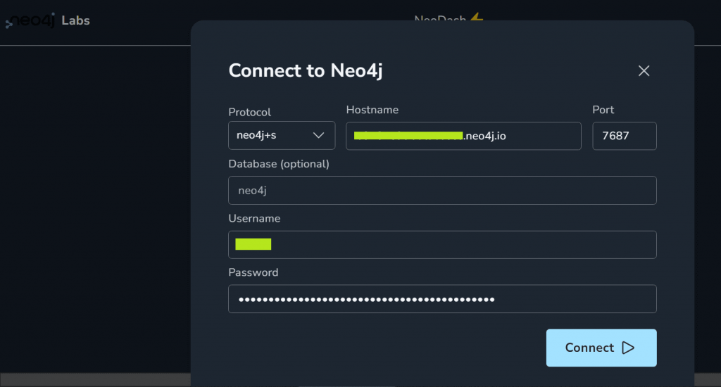 Подключение к Neo4j из Neodash