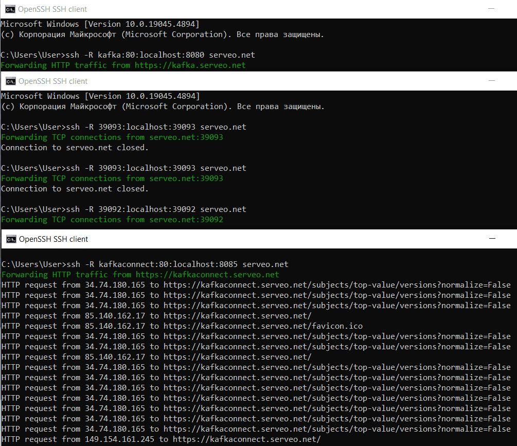 Тунелирование портов локального хоста