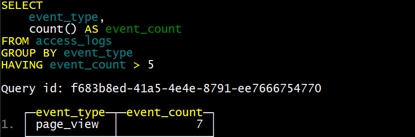 HAVING используется для фильтрации уже сгруппированных данных - - бесплатный курс ClickHouse от https://dev.bigdataschool.ru