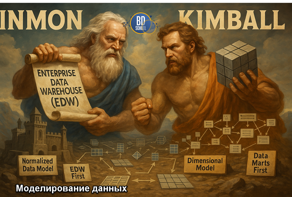 Традиционный спор Инмона и Кимбаларавнение подходов Инмона и Кимбалла (схема "звезда")